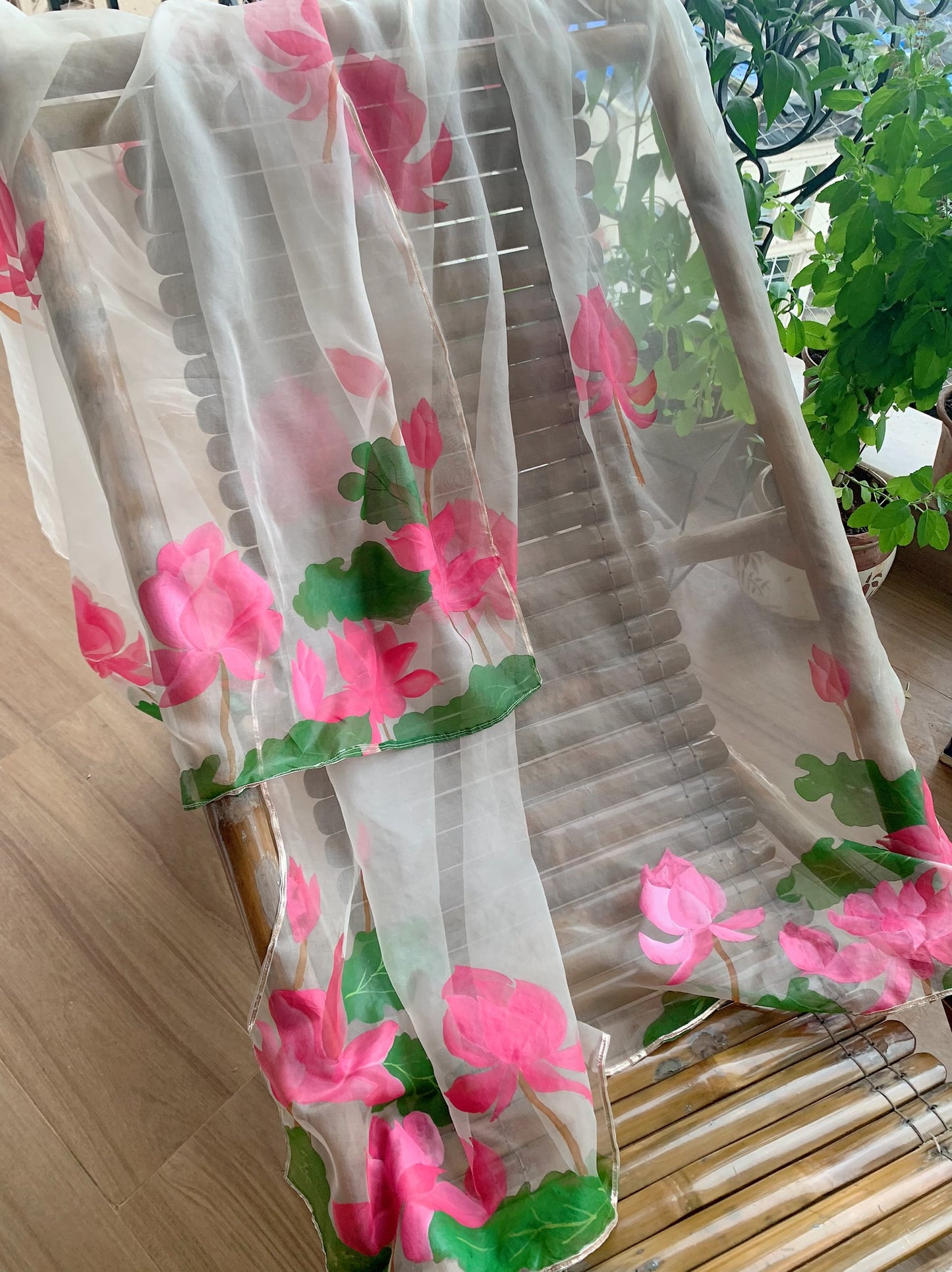 Lotus Organza Dupatta