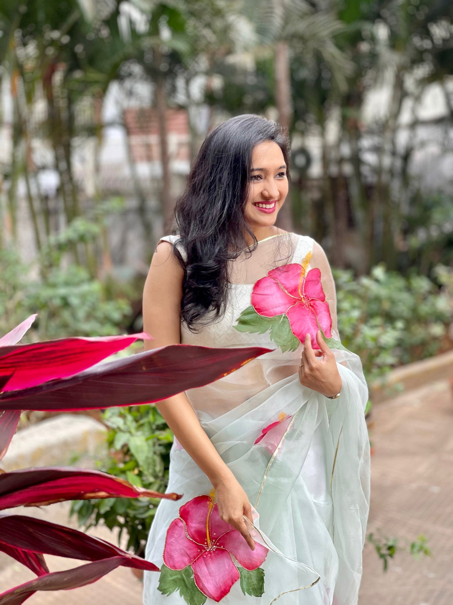 Hibiscus Saree