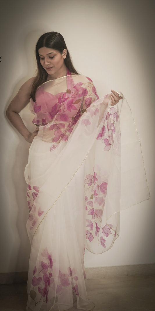 Bougainvillea Saree