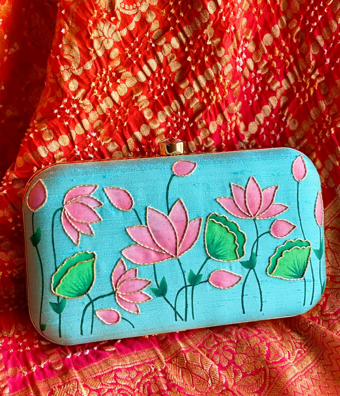 Pichwai Lotus Clutch