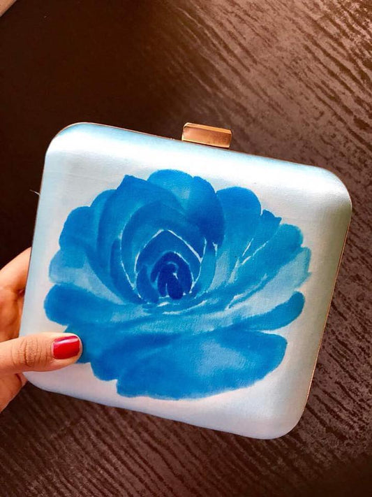 Blue Rose Clutch