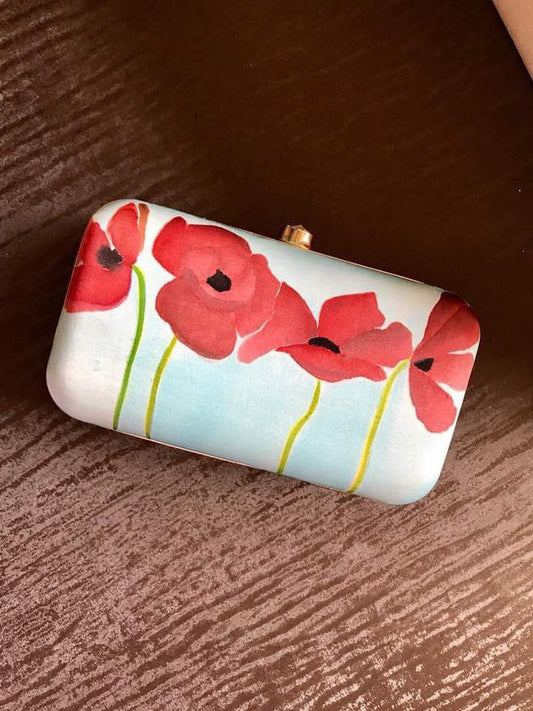 Red Poppy Clutch